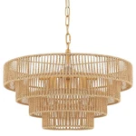6-LIGHTS Hand-woven Rattan Pendant 4 Round Transitional Minimalist Boho.... Fixed Price $140.28.