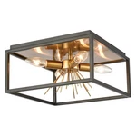 Elk Home Spark 4-LIGHT Flush Mount Fixture, Matte Black And Burnished. Fixed Price $168.00.