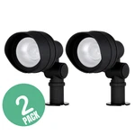 2-PACK Hampton Bay Led Low Voltage Spotlight Metal Black Landscape Lights 20W. Fixed Price $32.91.