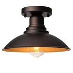Flalinko Outdoor Semi Flush Mount Porch Light, Oil Rubbed Bronze With Gold Accen. Fixed Price $65.02.
