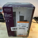 Home Decorators Turrill Black Matte Outdoor Wall Cylinder Light With Gfci Outlet. Fixed Price $41.90.