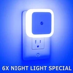 6PCS Plug-in Led Night Lights Lamp Dusk To Dawn Sensor Hallway Kitchen Bathroom. Fixed Price $5.99.