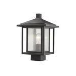 Z-lite Aspen 1 Light 9" Outdoor Post Mount Fixture, Black 554PHMS-BK. Fixed Price $175.10.