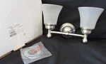 Newport Brass 10-52FG/15S Flared Double Light Fixture Satin Nickel/etch Glass. Fixed Price $97.49.