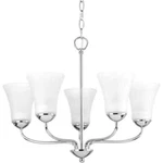 Progress Lighting Classic 5-LIGHT Polished Chrome Etched Glass Chandelier. Fixed Price $34.99.
