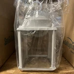 Sea Gull New Castle Light Inch Outdoor Wall Lantern, White, 8592-15. Fixed Price $34.50.