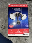 Cooper Lighting Halo Twin Head Floodlight Motion Activated MS185R Bronze. Fixed Price $19.99.