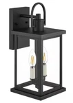 Parkbend 16 In. 2 Light Textured Matte Black Hardwired Outdoor Wall Lantern. Fixed Price $39.99.