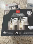 Globe Rechargeable Wall Sconces - Brushed Nickel Finish (pack Of 2). Fixed Price $16.50.