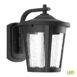 New Progress East Haven Led Textured Black Clear Seeded Glass Lantern Light. Fixed Price $99.95.
