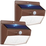 Peasur 2 Packs Solar Outdoor Lights Motion Sensor Pack, Brown. Fixed Price $23.82.
