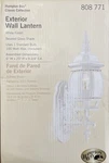 Hampton Bay Exterior Wall Lantern White Finish Beveled Glass Shade 100 Watt. Fixed Price $39.49.