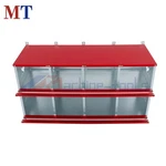 Wall Mount 8-COMPARTMENT Metal Poultry Nest Box Easy Eggs Collection Large Vent. Fixed Price $93.55.