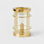6.5" X 4.5" Edison Bulb Metal Scent Warmer Bronze - Threshold. Fixed Price $30.80.