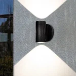 Tubicen Outdoor Wall Sconce Black Led Dimmable Lights Up And Down IP65 W.... Fixed Price $145.68.