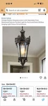 Clyhixe Vintage Outdoor Weatherproof Bronze Pendant Hanging Lantern, E26. Fixed Price $69.00.