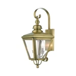 Livex Adams Light Outdoor Medium Wall Lantern, Brass/nickel/clear 27372-01. Fixed Price $699.96.