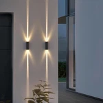 Outdoor Wall 2PACK, Led Up And Down Lights, IP65 Aluminum Black. Fixed Price $59.70.
