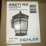 (2)KICHLER 49271 Rz Rubbed Bronze Light 100-W Umber Etched Seeded Glass. Fixed Price $399.98.