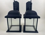 Pair Outdoor Wall Mount Fixtures Black Maxim Lighting 1056BK Senator. Fixed Price $100.00.