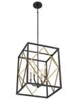 Quoizel Platform Black With Gold Transitional Square Pendant Light. Fixed Price $52.50.