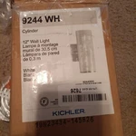 New Unused Kichler Lighting 9244WH 2-LIGHT Wall Sconce, White Indoor/outdoor. Fixed Price $29.99.
