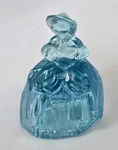 Boyd Art Glass Melissa The Doll Sea Mist Carnival Blue 2" Figurine 6-26-07. Fixed Price $24.50.