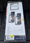 Cattleya 2-PK 13.5-IN Matte Black Hardwired Motion Sensor Outdoor Wall Light. Fixed Price $39.95.