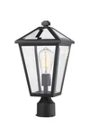 Talbot 1-LIGHT Outdoor Post Mount Fixture In Black. Fixed Price $236.00.