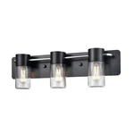 Brand New Open Box Dvi Tuxedo 3-LIGHT Vanity In Ebony & Chrome W/ Seedy Glass. Fixed Price $150.00.