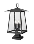 Z-lite 5015PHBS-SQPM Rainer 4 Light 26" Tall Marine Grade Post Black. Fixed Price $496.00.