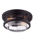 Globe Electric 44263 2-LIGHT Wolfe Bronze Outdoor Flush Mount New. Fixed Price $115.00.