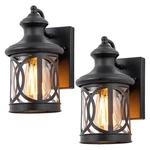 Laplusbelle 2-PACK Outdoor Wall Lights, Porch 11.5IN., Black. Fixed Price $83.94.