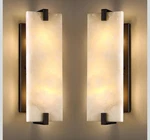 2 Pack Light 15.7" Natural Square Alabaster Marble Modern Concise Wall. Fixed Price $169.99.