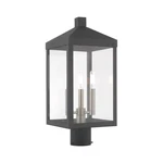 Livex Nyack 3 Light Outdoor Post Top Lantern, Scandinavian Gray 20592-76. Fixed Price $499.96.