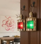Antique Brass Port & Starboard Oil Lanterns Maritime Ship Lights Home Decor. Fixed Price $127.49.