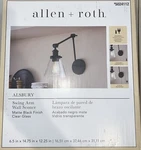 Allen+roth Alsbury 6.5-IN 1-LIGHT Matte Black Vintage Led Wall Sconce 5024112. Fixed Price $50.99.