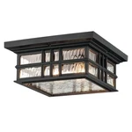 Kichler Beacon Square 49834BKT 2-LIGHT Outdoor Flush Mount Black Mission Style. Fixed Price $189.95.
