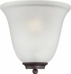 Nuvo 60-5375 Wall Sconce Mahogany Bronze Finish With Frosted Glass Shade. Fixed Price $73.99.
