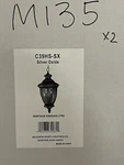 Two (2) C39HS-SX Adjusta-post 1-LIGHT Heritage Hanging Lantern Silver Oxide M135. Fixed Price $33.99.