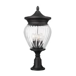 Z-lite Davina 4LT 12" Outdoor Pier Mount/round, Black/ribbed 5016PHBR-553PM-BK. Fixed Price $422.00.