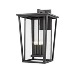 Z-lite Seoul 4 Light Outdoor Wall Sconce In Black/clear 571XXL-BK. Fixed Price $1540.00.