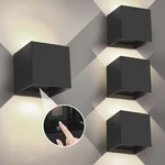4 Pack Black Square Outdoor Wall Lights & Indoor SCONCE,15W 3000K-6500K .... Fixed Price $156.49.