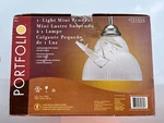 Portfolio #151325 One Light Mini Pendant Antique Pewter Finish & Etched Glass. Fixed Price $14.99.