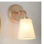 Gepow Modern 1-LIGHT Gold Wall Sconce Indoor With White Fabric Shade. Fixed Price $43.41.