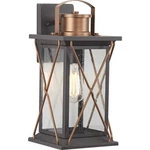 Progress Lighting Barlowe 1-LIGHT Antique Bronze Clear Seeded Glass Wall Lantern. Fixed Price $62.99.