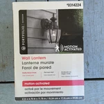 Portfolio Outdoor Motion Activated Wall Lantern Matte Black Finish. Fixed Price $39.00.