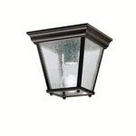 Kichler Outdoor Ceiling 1LT, Black, Clear Seeded - 9859BK. Fixed Price $60.97.
