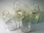 Great Set Of 4 Antique Etched Tall Oil Lantern Lamp Shades Early Original Vtg 8". Fixed Price $95.00.
