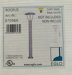 Eglo 87098A Roofus Single-bulb Post Light. Fixed Price $60.00.